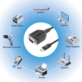 Adattatore USB-C a Seriale DB9 / RS232 con cavo, 1 m Image 5