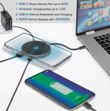 Docking station USB-C 8-in-1 con pad di ricarica Wireless Image 9
