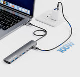 Hub 7 porte 10G/5G USB-C / USB-A 4+3 con Power Delivery Image 6