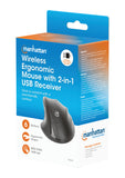 Mouse ergonomico wireless con ricevitore USB 2 in 1 Packaging Image 2