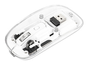 Mouse USB wireless ricaricabile trasparente Image 1