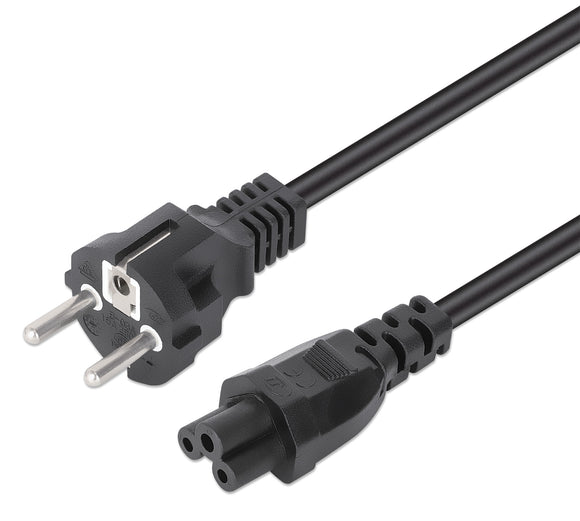 Cavo di alimentazione CEE7 dritto a IEC C5 Nero 1m Image 1