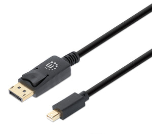 MH MiniDisplayport to Displayport Cable, 3m DP1.4, Black Image 1