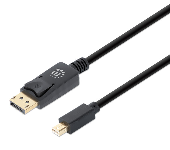 MH MiniDisplayport to Displayport Cable, 3m DP1.4, Black Image 1