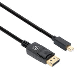 MH MiniDisplayport to Displayport Cable, 3m DP1.4, Black Image 2