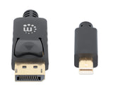 MH MiniDisplayport to Displayport Cable, 3m DP1.4, Black Image 3