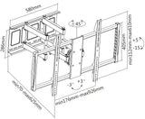 Staffa universale di fissaggio a parete per grandi schermi LCD Full-Motion Image 14