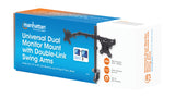 Supporto universale per due monitor con doppio snodo di regolazione  Packaging Image 2