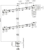 Supporto universale per quattro monitor con doppio snodo di regolazione  Image 6