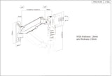 Supporto universale a parete per monitor con molla a gas Image 8