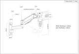 Supporto universale da parete per monitor con molla a gas Image 8