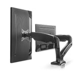 Supporto da scrivania per doppio monitor con molla a gas in alluminio Image 4