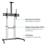 TV trolley in alluminio con altezza regolabile Image 9