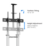 TV trolley in alluminio con altezza regolabile Image 10