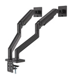 Supporto da scrivania per doppio monitor con molla meccanica in alluminio resistente Image 4