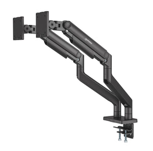  Supporto da scrivania per doppio monitor con molla meccanica in alluminio resistente Image 1