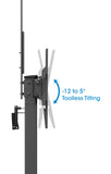 Supporto mobile per TV con regolazione dell'altezza senza attrezzi per schermi da 37° a 86" Image 11