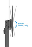 Supporto per TV per grandi schermi con regolazione dell'altezza senza attrezzi per schermi da 60" a 120" Image 11