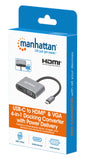 Convertitore USB-C a HDMI e VGA 4-in-1 con Power Delivery Packaging Image 2