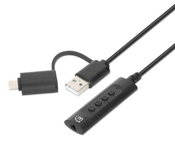 Cavo adattatore 2-in-1 da USB-C™ e USB-A a audio stereo Aux 3,5 mm Image 1