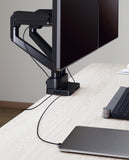 Supporto da scrivania in alluminio con molla a gas per doppio monitor con docking station 8-in-1 Image 12